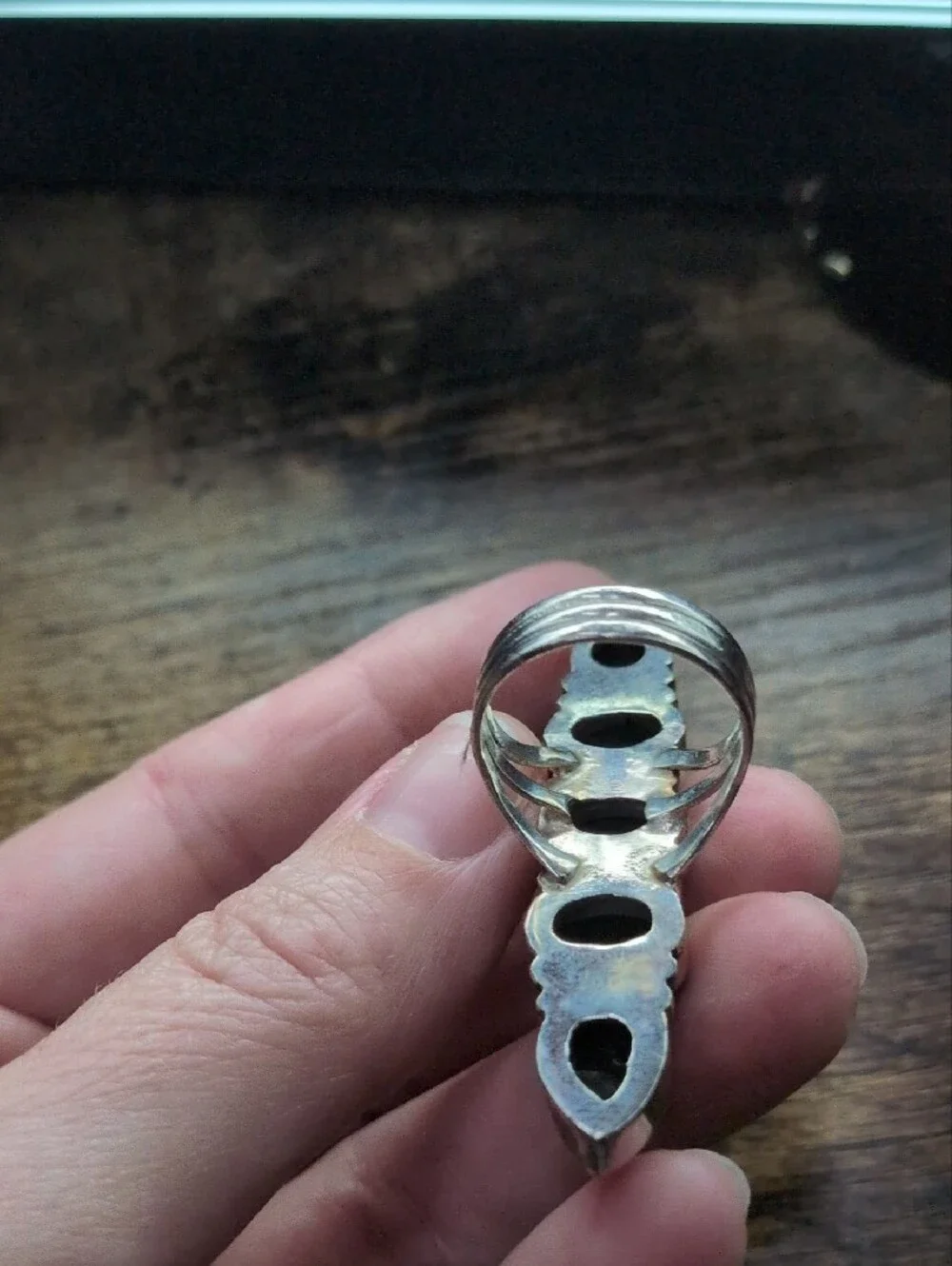 Sterling Silver Black Onyx Multi-Stone Statement Ring
